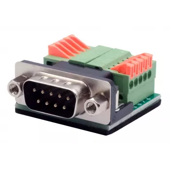 Cabo adaptador série EXSYS EX-49000 D-SUB 9 pinos macho para bloco de terminais de parafuso de 10 pinos, 30 cm