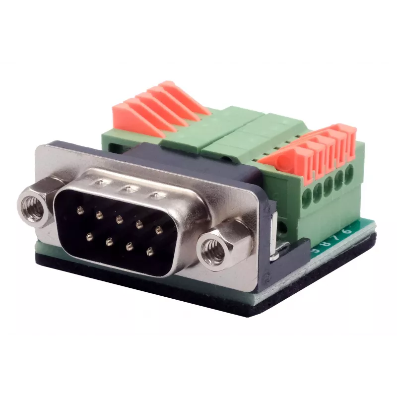 Cabo adaptador série EXSYS EX-49000 D-SUB 9 pinos macho para bloco de terminais de parafuso de 10 pinos, 30 cm