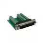 Adaptador EXSYS EX-49025 D-SUB 25 pinos macho para bloco de terminais de parafuso de 27 pinos, verde/prateado