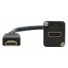 Cabo adaptador EXSYS EX-49162 HDMI tipo A conector fêmea para macho, 20 cm, 4K, High Speed com Ethernet, preto