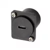 Adaptador de encastrar EXSYS EX-49167 USB-C tipo D conector fêmea para macho, USB 3.2 Gen 2, 10Gbps