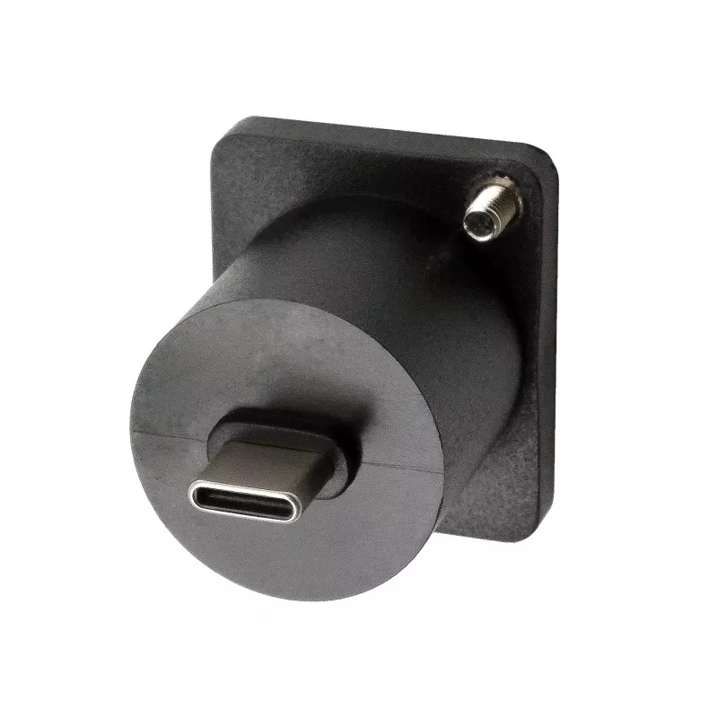 Adaptador de encastrar EXSYS EX-49167 USB-C tipo D conector fêmea para macho, USB 3.2 Gen 2, 10Gbps