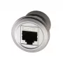 EXSYS EX-49196 adaptador RJ45 de painel em metal, fêmea para fêmea