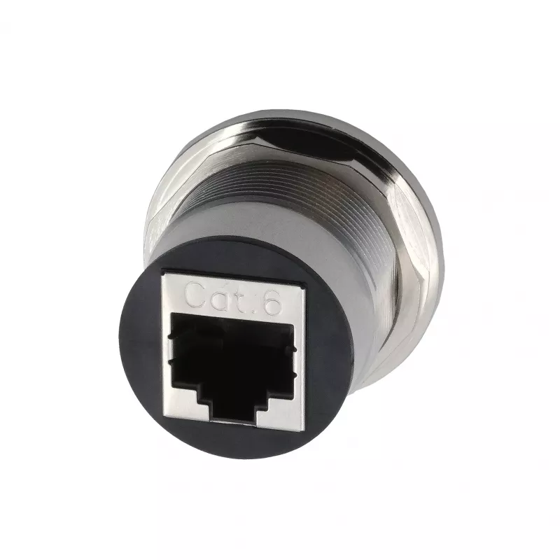 EXSYS EX-49196 adaptador RJ45 de painel em metal, fêmea para fêmea