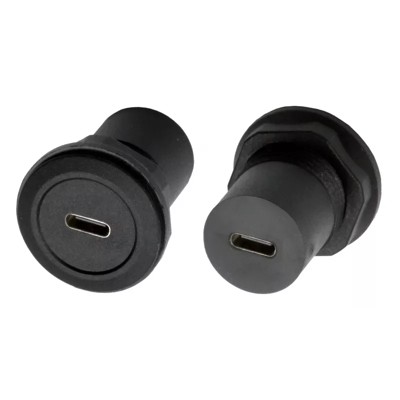 EXSYS EX-49214 adaptador de painel USB-C fêmea para USB-C fêmea, USB 3.2 Gen 1