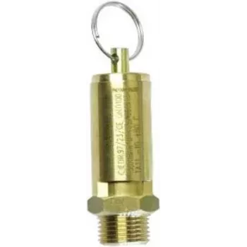 Válvula de segurança de ar comprimido Aerotec 1/2 polegada, 10 bar, latão 9049104