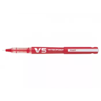 Caneta roller PILOT V5 Hi-Tecpoint Begreen, tinta vermelha, traço 0,3 mm, recarregável, corpo vermelho 442797