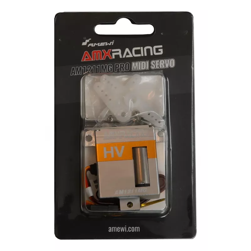 Servo midi Amewi AMXRacing AM1211MG PRO servo digital midi engrenagens metálicas 28456