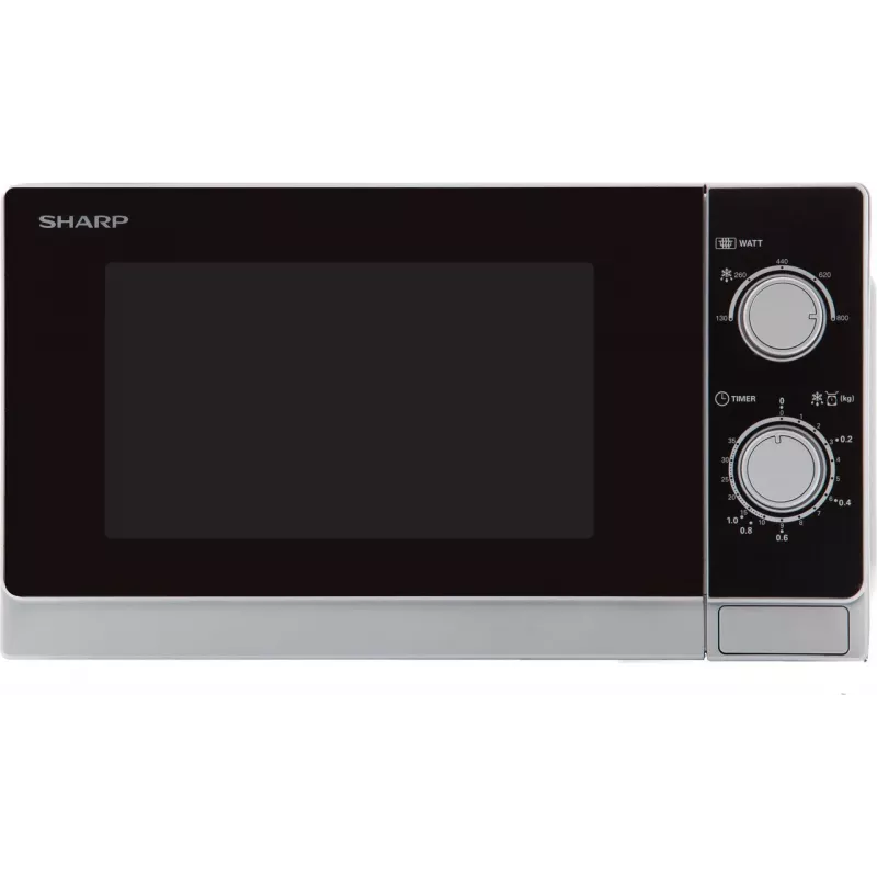 Sharp R200INW micro-ondas solo 20L 800W preto/prateado