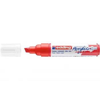 Edding 5000 marcador acrílico ponta chanfrada larga vermelho 4-5000902