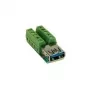 EXSYS EX-49060 Adaptador conector fêmea USB 3.0 de 10 pinos para bloco de terminais
