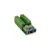 EXSYS EX-49060 Adaptador conector fêmea USB 3.0 de 10 pinos para bloco de terminais