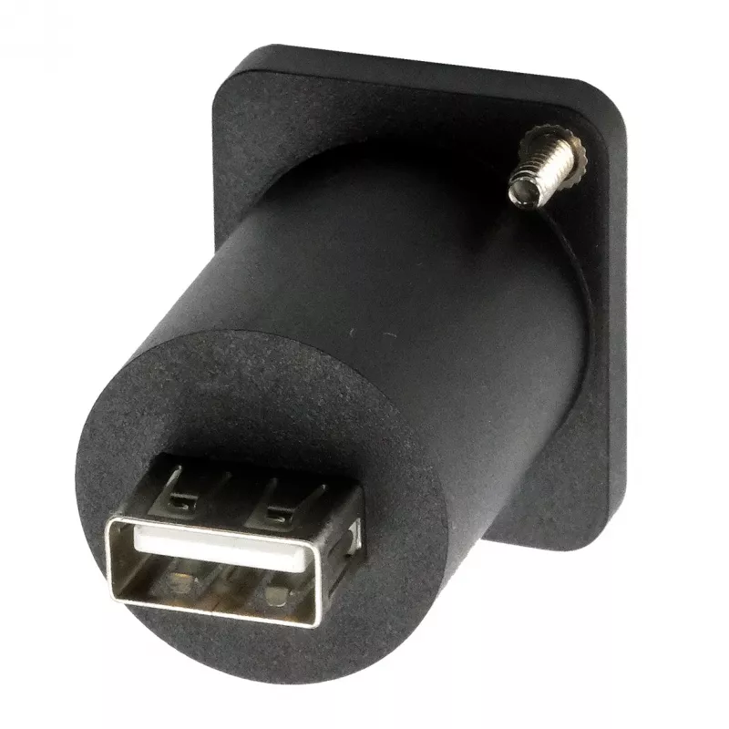 EXSYS EX-49157 Adaptador de encastrar tipo D USB 2.0, conector fêmea USB-B para conector fêmea USB-A