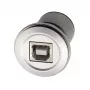 EXSYS EX-49193 Adaptador USB 2.0 de montagem em painel metálico conector fêmea USB-B para conector fêmea USB-A