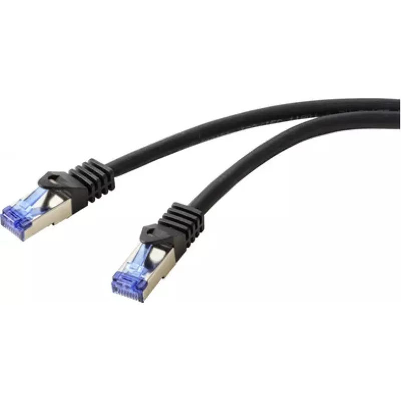 Renkforce RF-6830464 cabo de rede CAT 6a S/FTP, RJ45, 5 m, preto