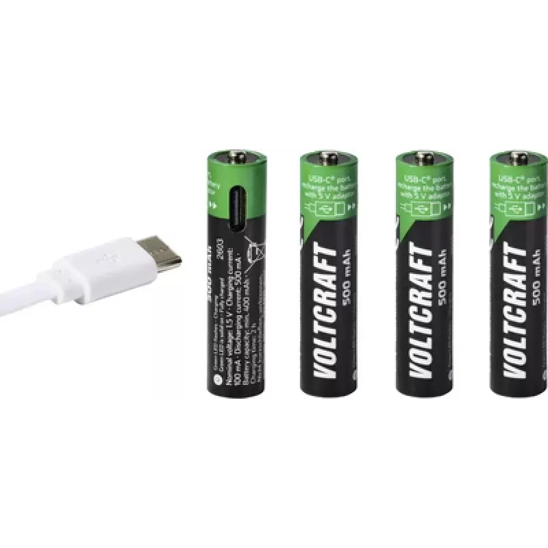 VOLTCRAFT pilha de lítio Micro (AAA) 500 mAh 1,5 V pack de 4 (VC-17275565)