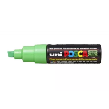 POSCA PC-8K marcador de pigmento verde-neon ponta chanfrada 8,0 mm PC8K V FLUO