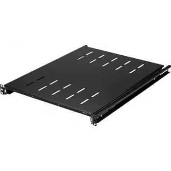 Renkforce RF-7112942 prateleira de encaixe para rack 19 polegadas 1U extensível preto