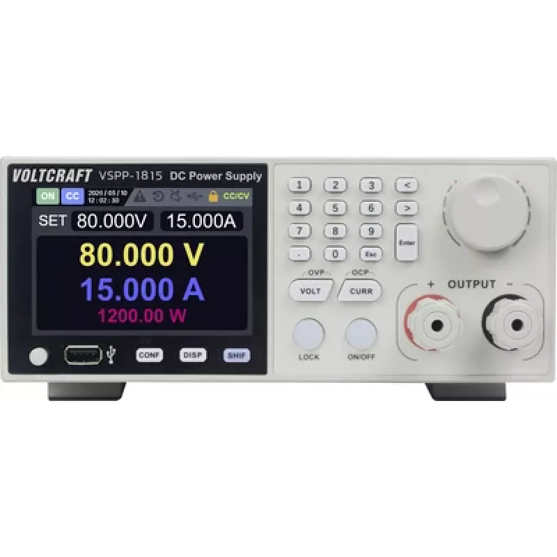 VOLTCRAFT VSPP-1815 fonte de alimentação de laboratório para rack, 0-150 V/DC, 0-30 A, 1800 W, programável, USB/RS-485/LAN VC-18673200