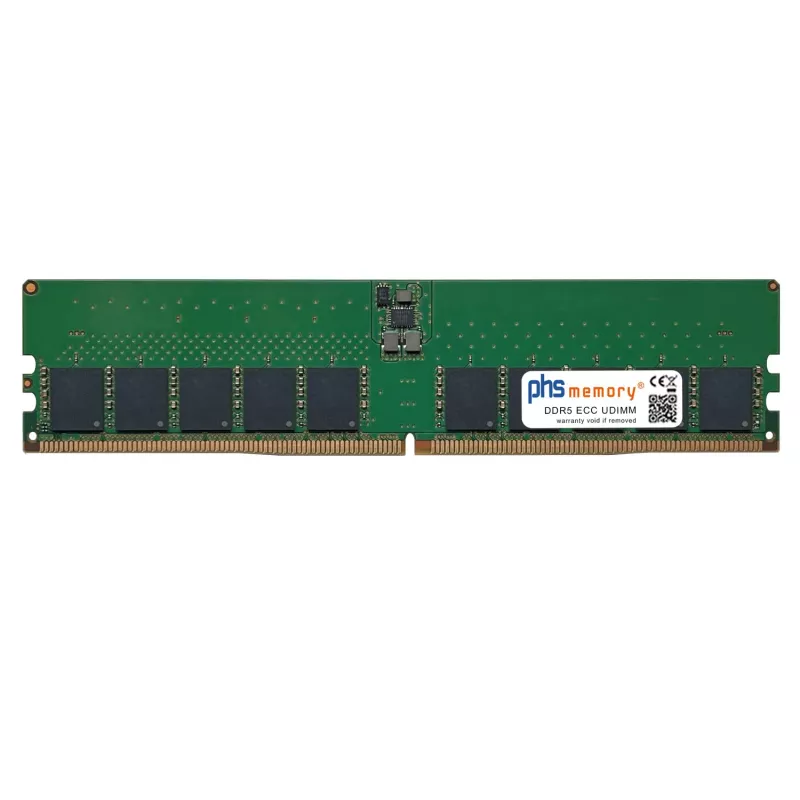 PHS-memory 32GB DDR5 ECC UDIMM 4800MHz PC5-38400E RAM para ASRock EC266D4ID-2T/X550 SP597142