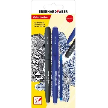 Faber-Castell Eberhard Faber Erase it! caneta de gel, 0,7 mm, azul, Action Set, blister 582103