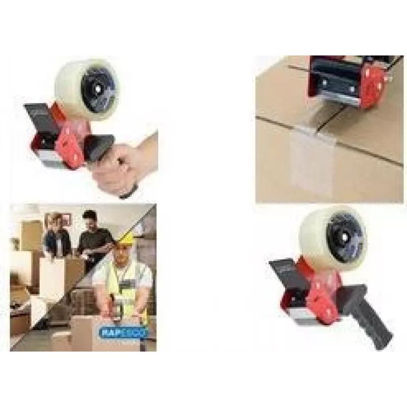 Rapesco 960 Dispensador de Fita de Embalagem para Fita de 50 mm x 60 m, Aço, Punho Ergonómico 1790