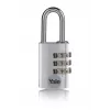 Yale YE3CB/38/131/1/S Cadeado de combinação 38mm prateado