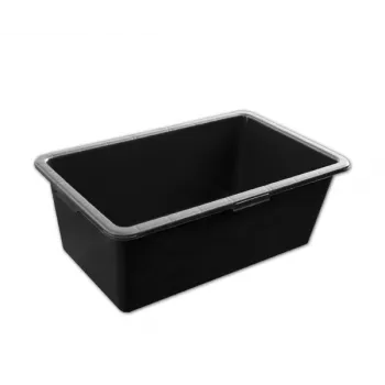 Bradas KTKP60 Tina de argamassa PVC 60L preta com bordas perfiladas