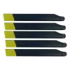 Amewi Conjunto de pás do rotor principal amarelas para MD500E/H145 (057-25334-26)