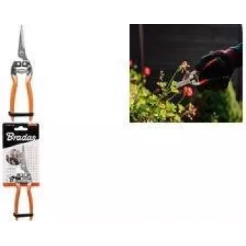 Bradas V-SERIES Tesoura de jardim de bypass com lâmina reta de aço inoxidável, laranja, 1 unidade (KT-V1020)