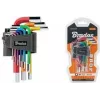 Conjunto de 9 chaves Allen Bradas, aço S2, multicolor, métrico 1,5-10mm, forma L, codificado por cores, DIY-HKH42-SH/B