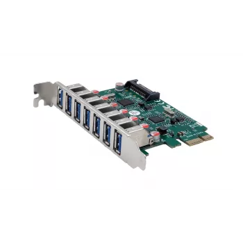 Placa PCIe EXSYS USB 3.2 Gen 1 com 7 portas (chipset VIA) EX-11088-2