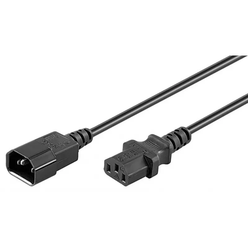 Cabo de alimentação MicroConnect PE1413BL18 C14 para C13 1,8 m preto