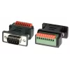 Adaptador EXSYS EX-49110 DB9 macho para bloco de terminais de parafuso de 9 pinos com botão de pressão