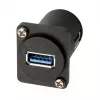 EXSYS EX-49154 Adaptador tipo D USB-A fêmea para fêmea 90°, USB 3.2 Gen 1