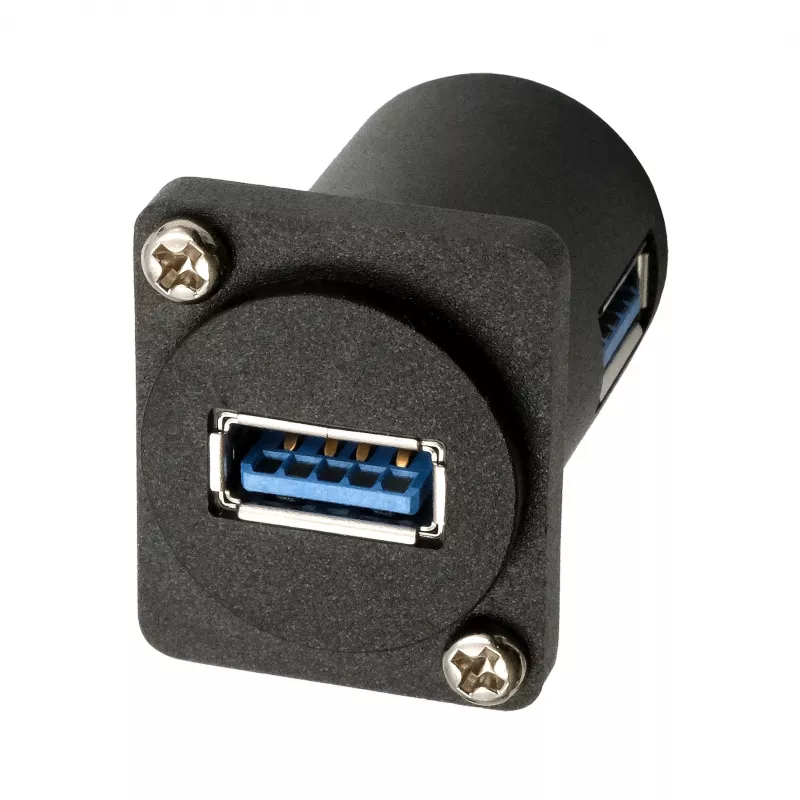 EXSYS EX-49154 Adaptador tipo D USB-A fêmea para fêmea 90°, USB 3.2 Gen 1