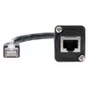 EXSYS Cabo adaptador tipo D RJ45 fêmea para macho, CAT.5e, 20 cm, Preto EX-49159
