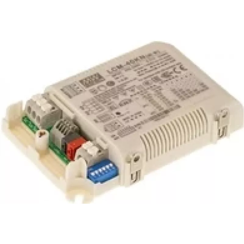 Driver LED de corrente constante MEAN WELL LCM-40KN 40W KNX (350-1050mA, interruptor DIP)