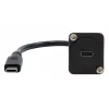 EXSYS Cabo adaptador tipo D USB-C fêmea para macho, USB 3.2 Gen 2, 20 cm, Preto EX-49166