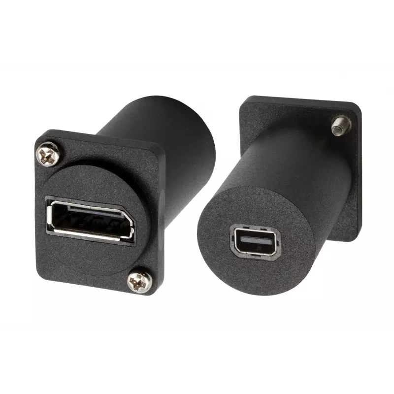 Adaptador de encastrar EXSYS EX-49170 DisplayPort para conector fêmea Mini DisplayPort, 4K UHD