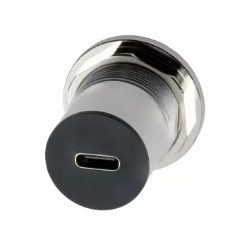 Adaptador de encastrar EXSYS EX-49195 conector fêmea USB-C para conector fêmea USB-C, metal, USB 3.2 Gen 1