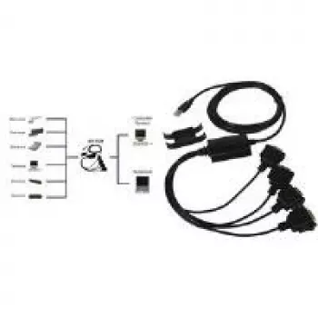 Adaptador EXSYS EX-1324 USB 2.0 para 4 portas RS-232 Série, caixa metálica, chipset FTDI, 921,6 Kbps, conector macho DB9