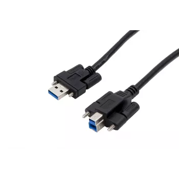 Cabo USB 3.0 EXSYS EX-K1572V, 2m, conector macho Type-A para conector macho Type-B, preto