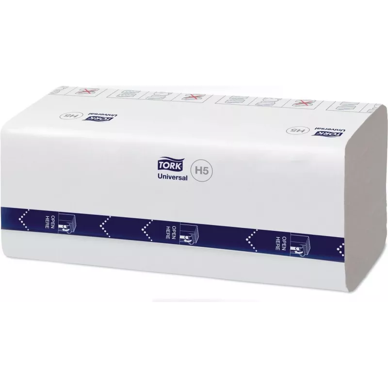 Toalhas de mão TORK PeakServe® Continuous™ H5 Interfold, 1 folha, branco, 4920 toalhas (100585)