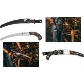 Bradas V-SERIES serra de jardim com bolsa, 320 mm lâmina de aço temperado SK5, dentes afiados em três faces, corte por tração KT-V1404K