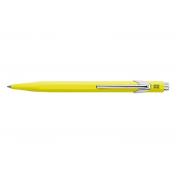 Caran d'Ache 849 PopLine Fluo esferográfica, amarelo fluorescente, tinta azul, média 849.470