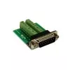 EXSYS EX-49010 adaptador D-SUB 15 pinos fêmea para bloco de terminais de parafuso de 16 pinos, verde/prateado