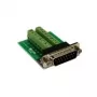 EXSYS EX-49010 adaptador D-SUB 15 pinos fêmea para bloco de terminais de parafuso de 16 pinos, verde/prateado