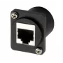 Adaptador EXSYS EX-49150 tipo D conector fêmea RJ45 para fêmea, CAT.5e