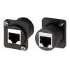 Adaptador EXSYS EX-49150 tipo D conector fêmea RJ45 para fêmea, CAT.5e